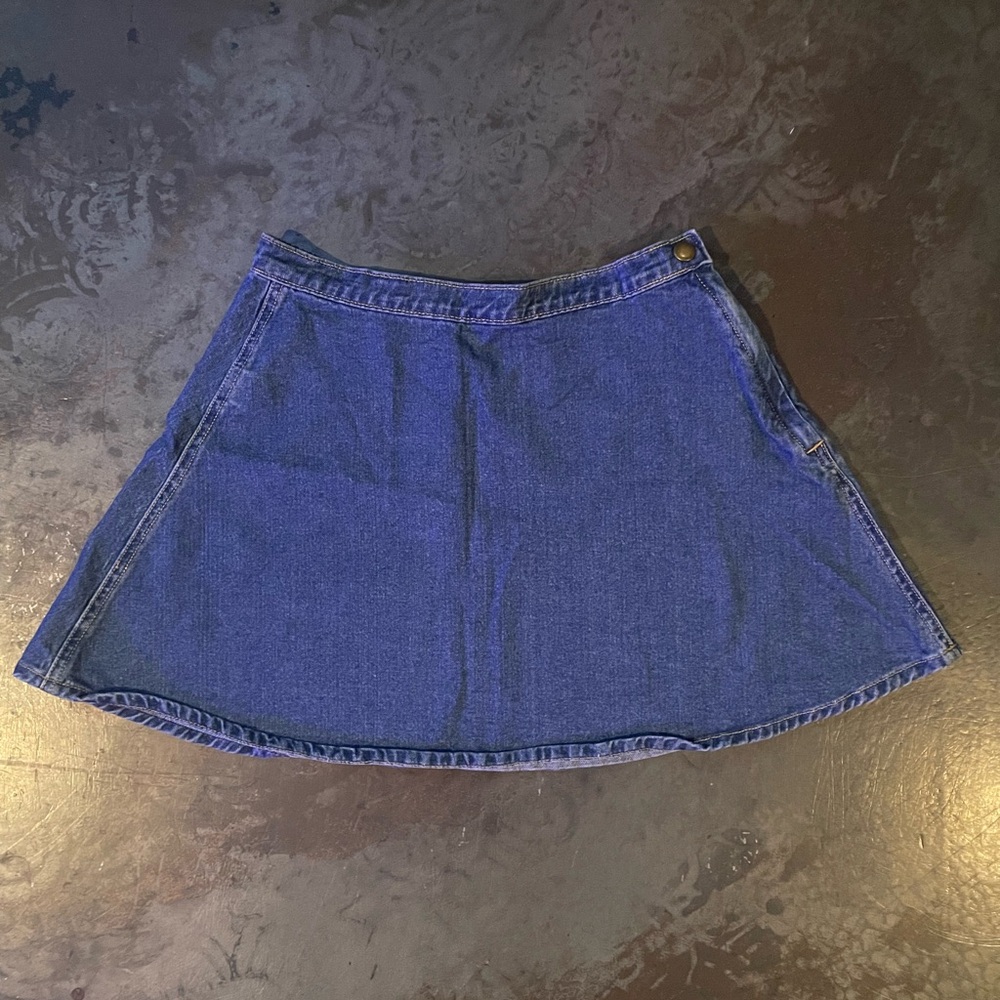 Blue Denim Mini Skirt
